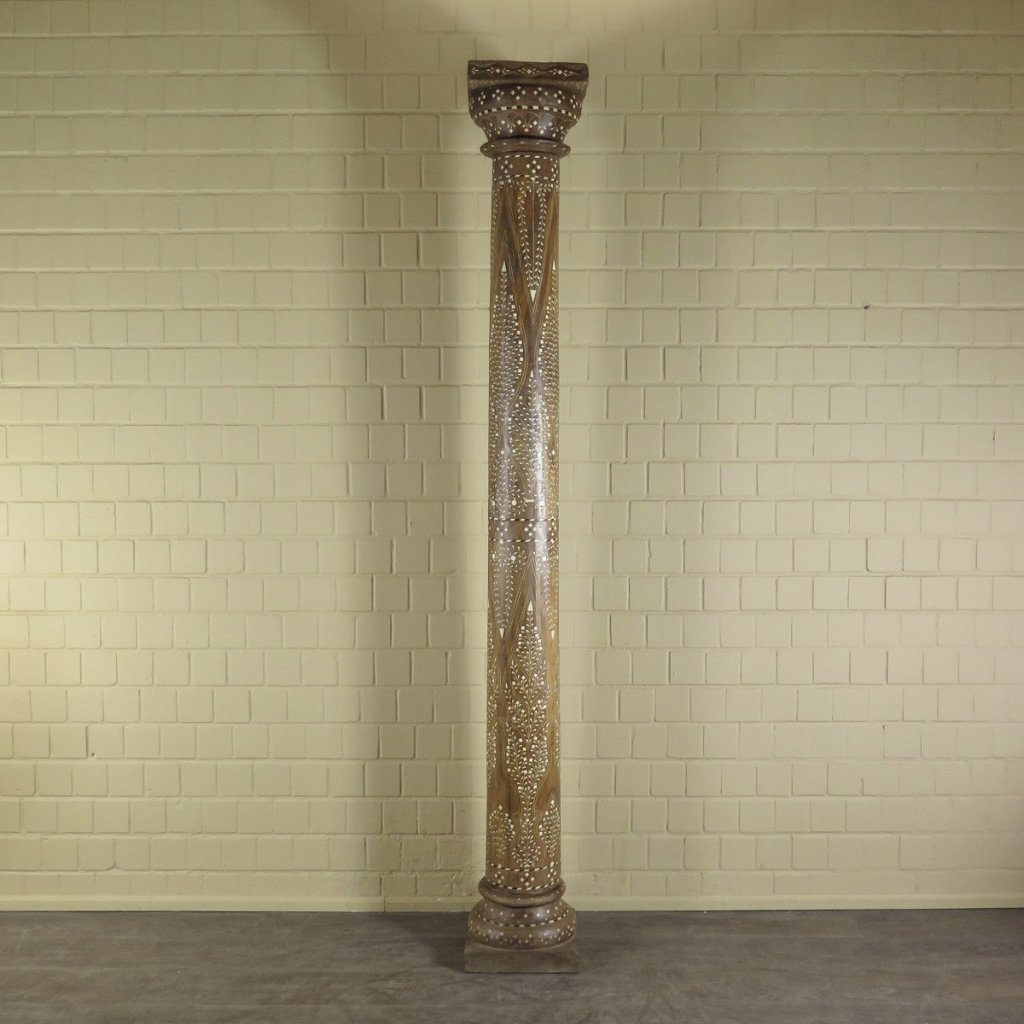 Säulen Säule Pfeiler 1910 Teakholz Set