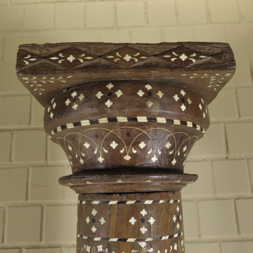 Säulen Säule Pfeiler 1910 Teakholz Set