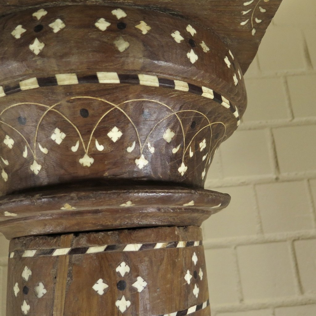 Säulen Säule Pfeiler 1910 Teakholz Set