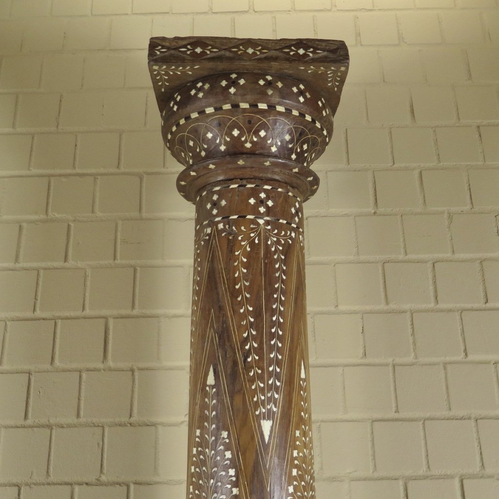 Säulen Säule Pfeiler 1910 Teakholz Set