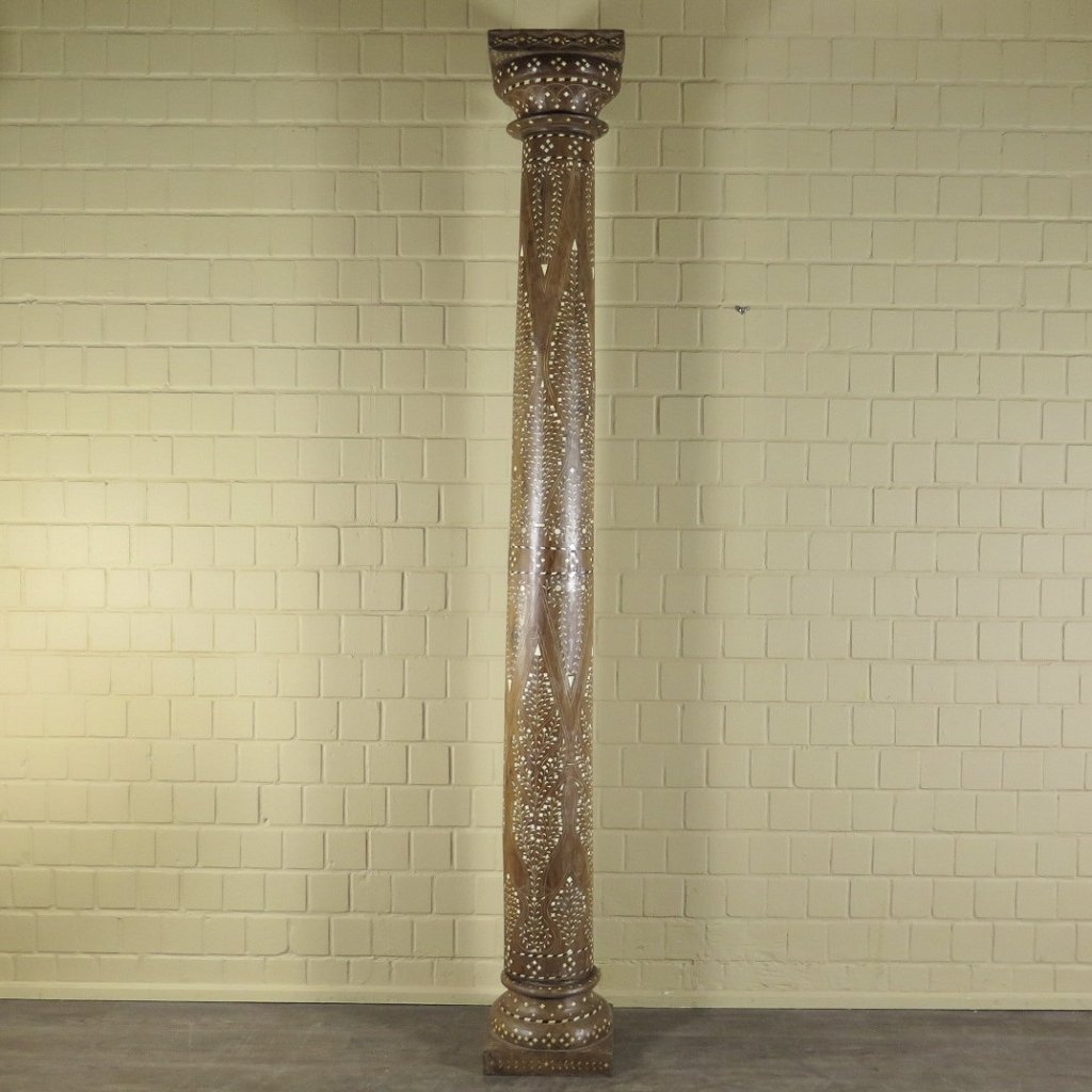Säulen Säule Pfeiler 1910 Teakholz Set