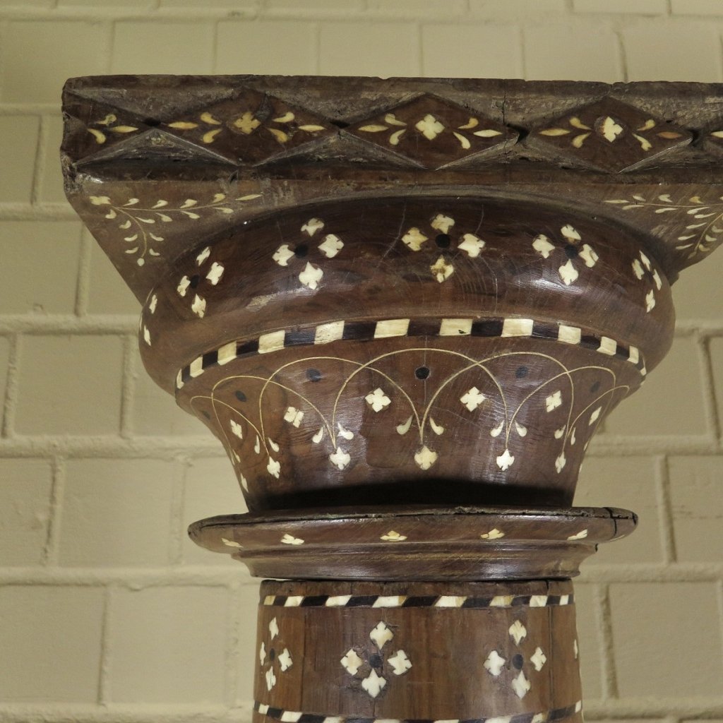 Säulen Säule Pfeiler 1910 Teakholz Set