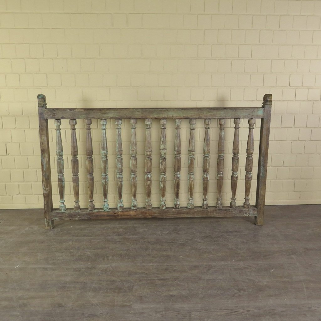 Balustrade 1,86 m Antik 1900 Teakholz