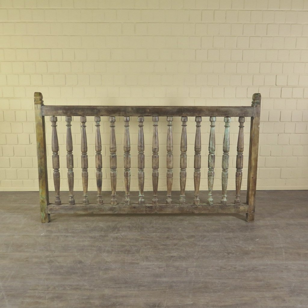 Balustrade 1,86 m Antik 1900 Teakholz
