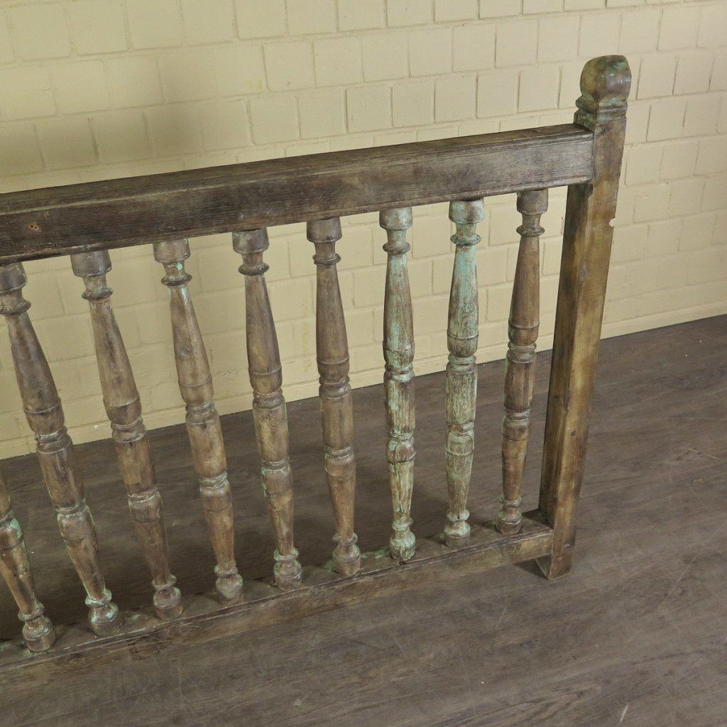 Balustrade 1,86 m Antik 1900 Teakholz