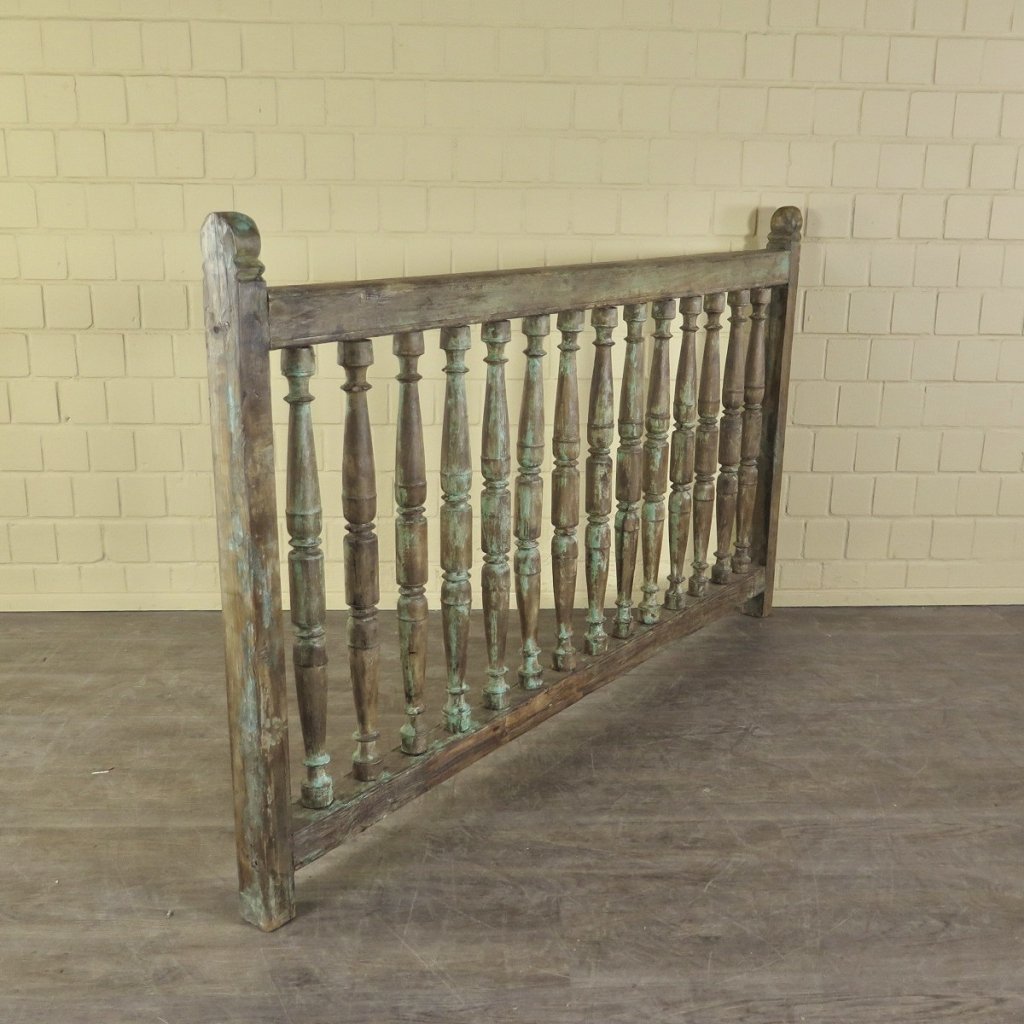 Balustrade 1,86 m Antik 1900 Teakholz