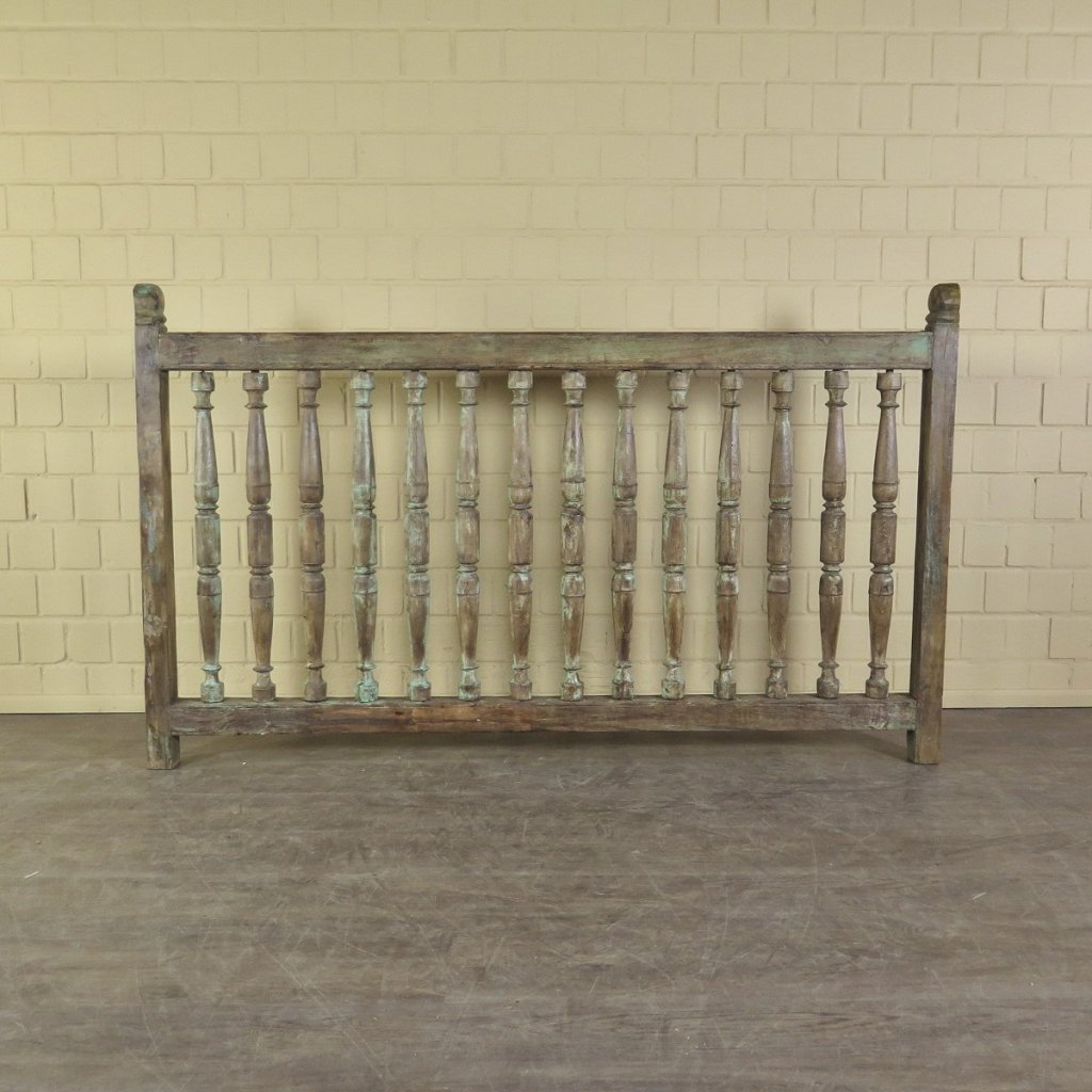 Balustrade 1,86 m Antik 1900 Teakholz