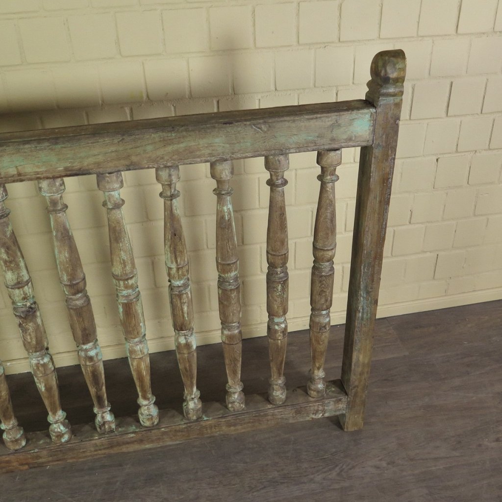 Balustrade 1,86 m Antik 1900 Teakholz