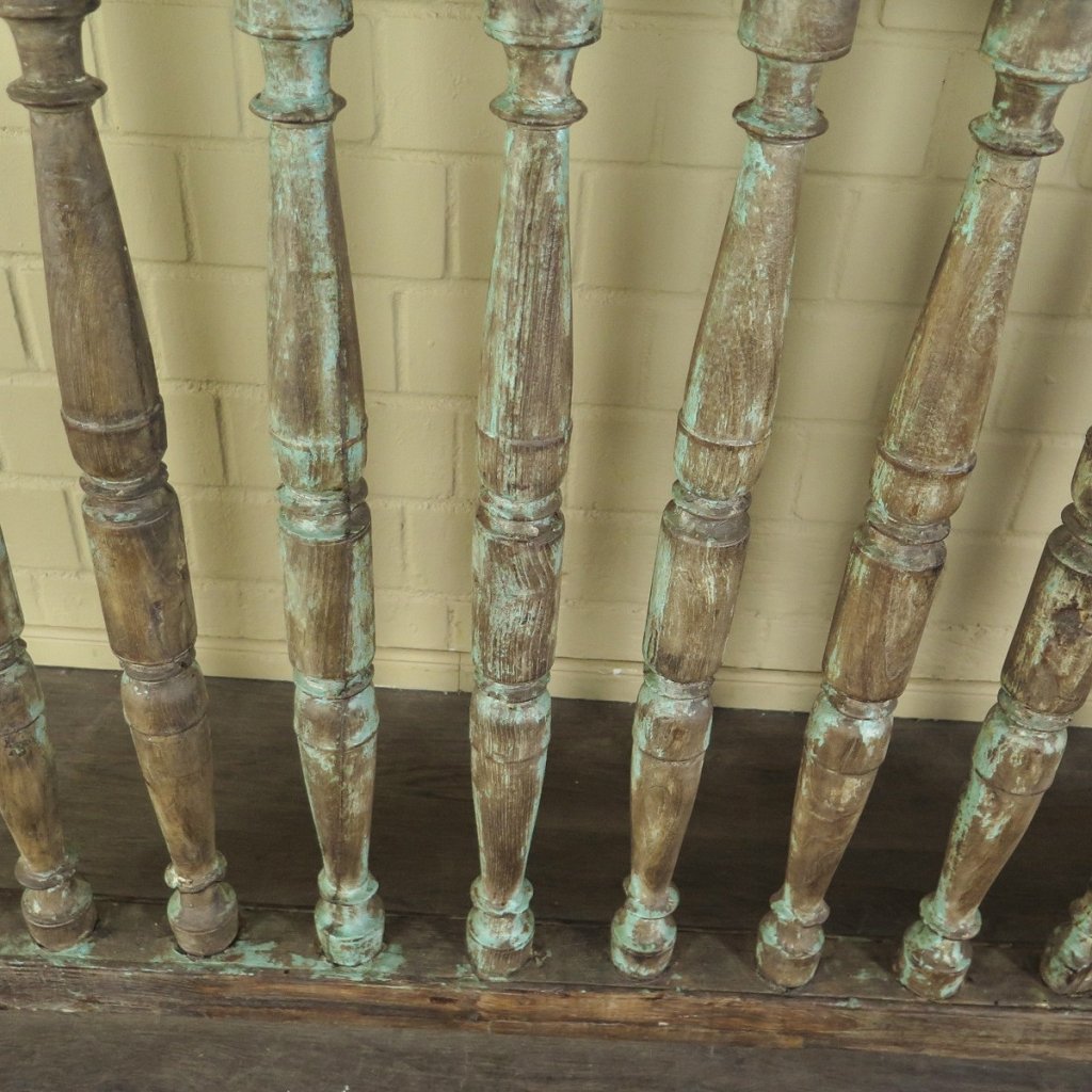 Balustrade 1,86 m Antik 1900 Teakholz