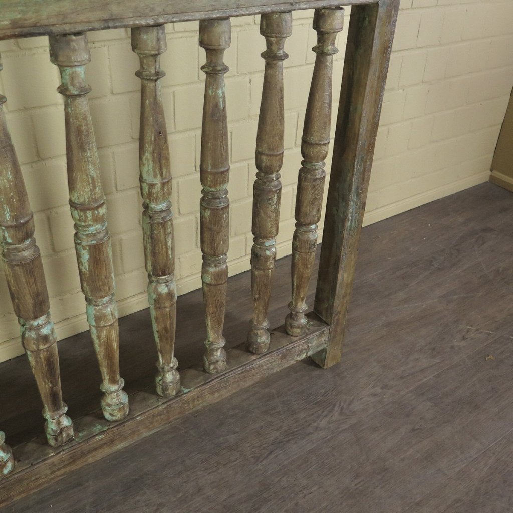 Balustrade 1,86 m Antik 1900 Teakholz