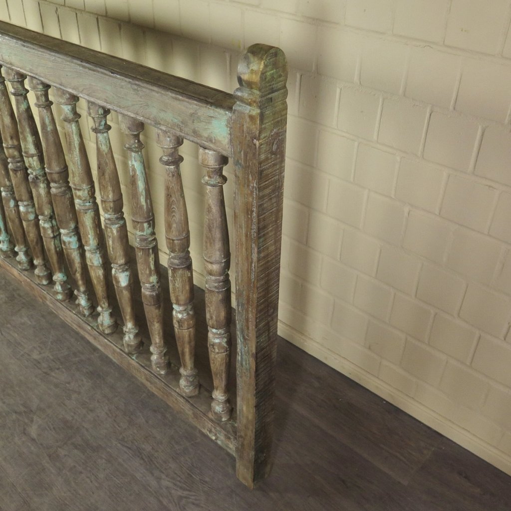 Balustrade 1,86 m Antik 1900 Teakholz