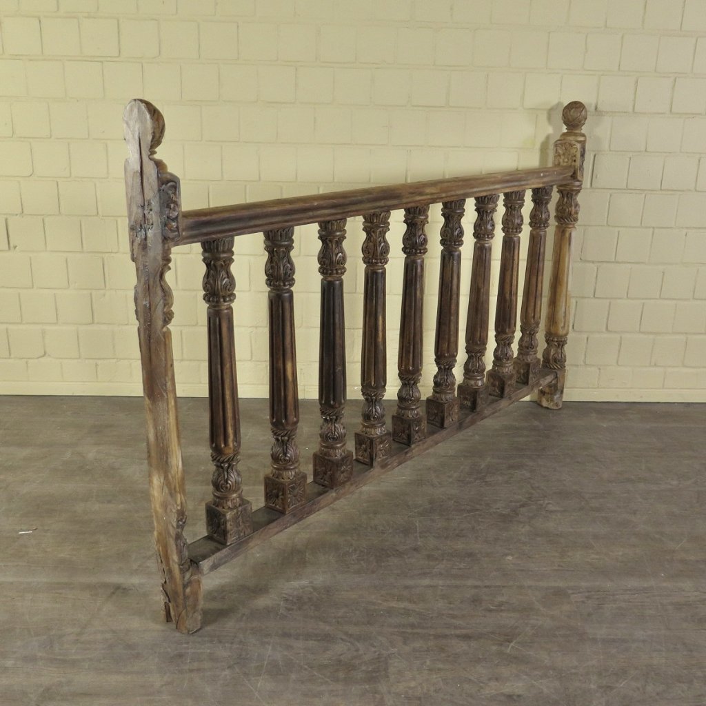 Balustrade 1,72 m Antik 1900 Teakholz