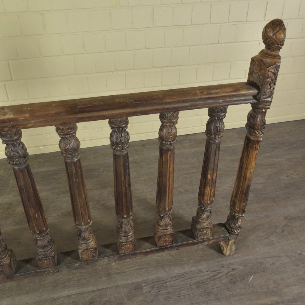 Balustrade 1,72 m Antik 1900 Teakholz
