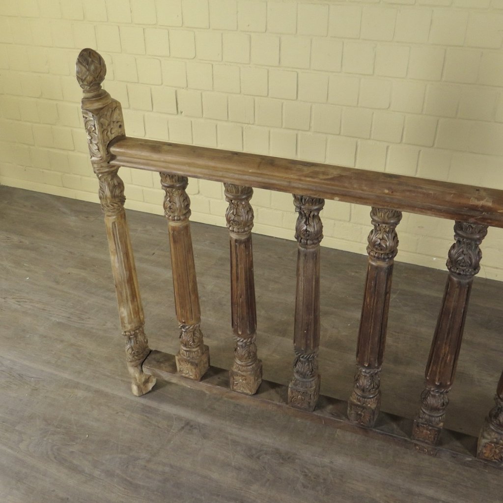 Balustrade 1,72 m Antik 1900 Teakholz