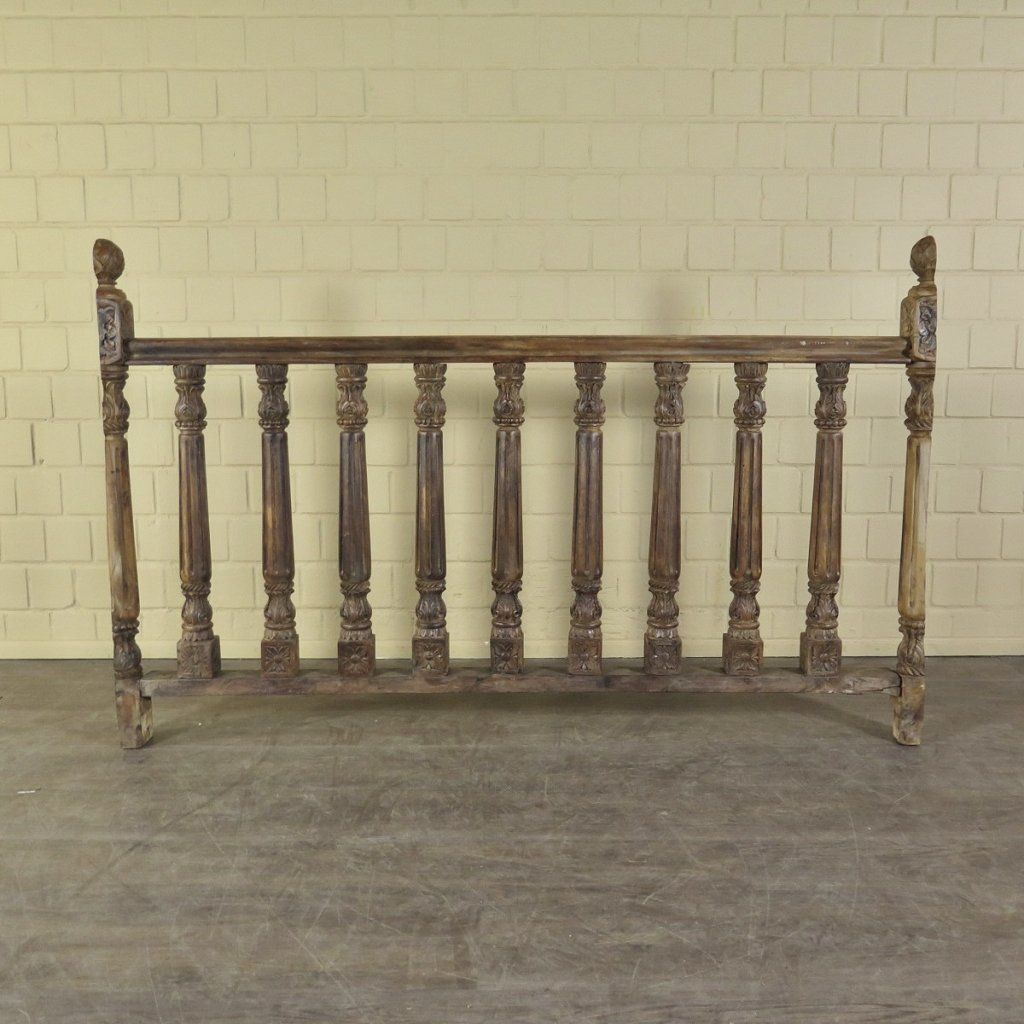 Balustrade 1,72 m Antik 1900 Teakholz
