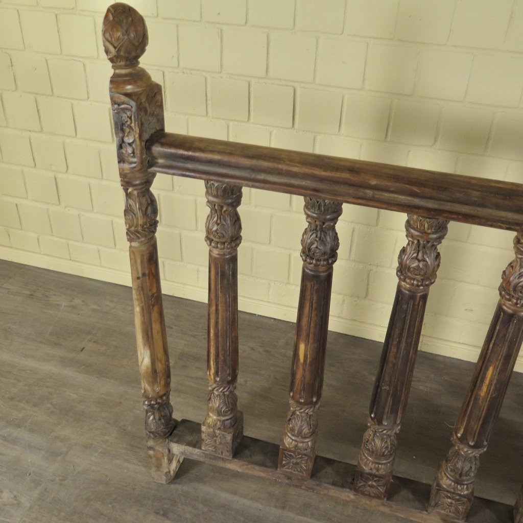 Balustrade 1,72 m Antik 1900 Teakholz
