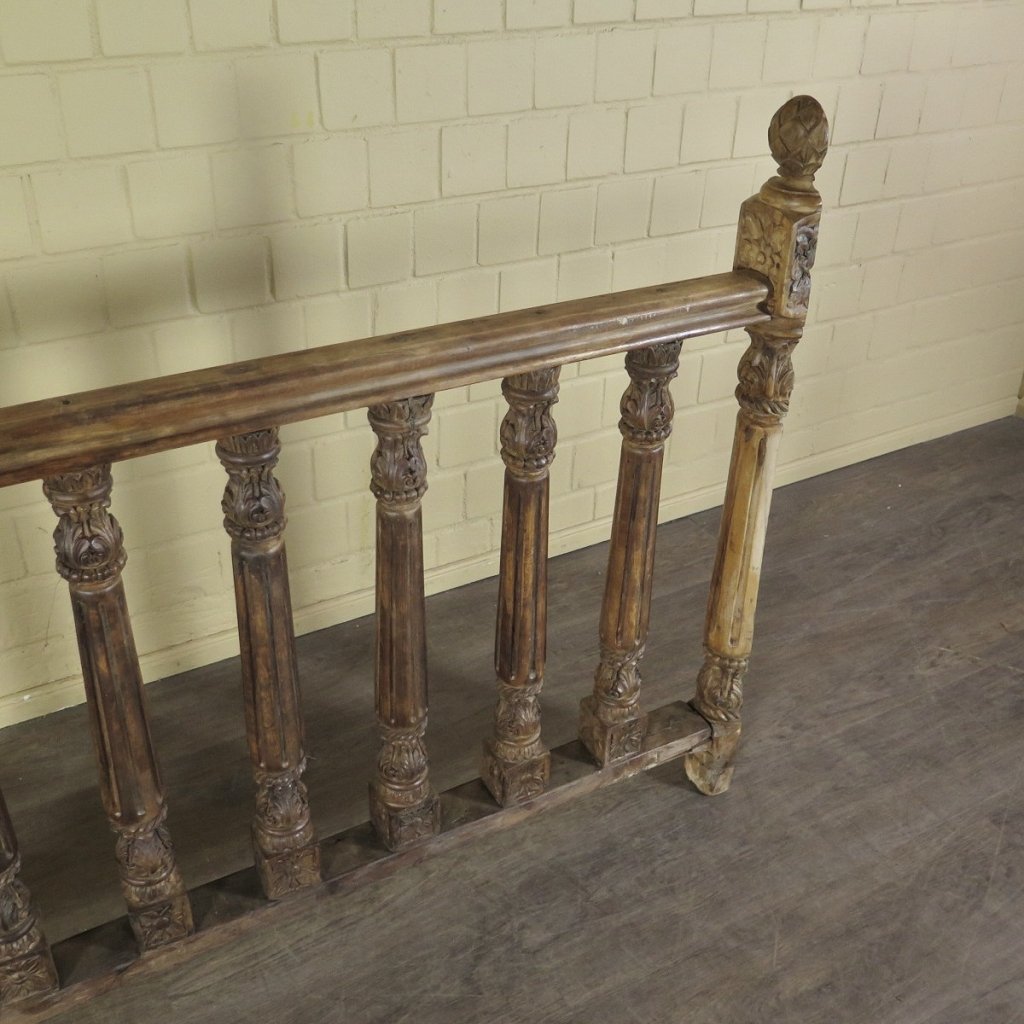 Balustrade 1,72 m Antik 1900 Teakholz
