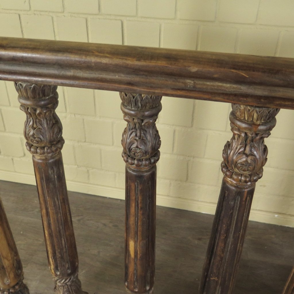 Balustrade 1,72 m Antik 1900 Teakholz