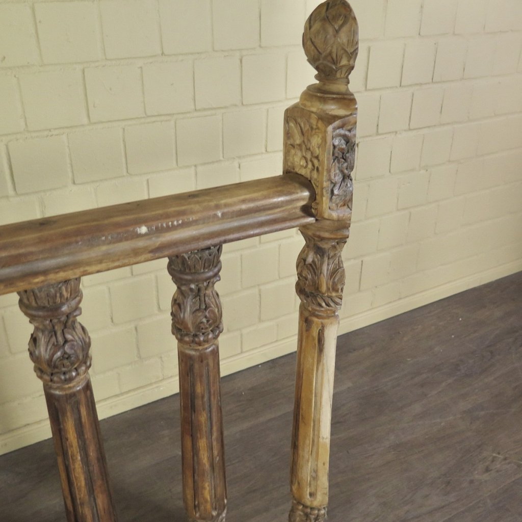 Balustrade 1,72 m Antik 1900 Teakholz
