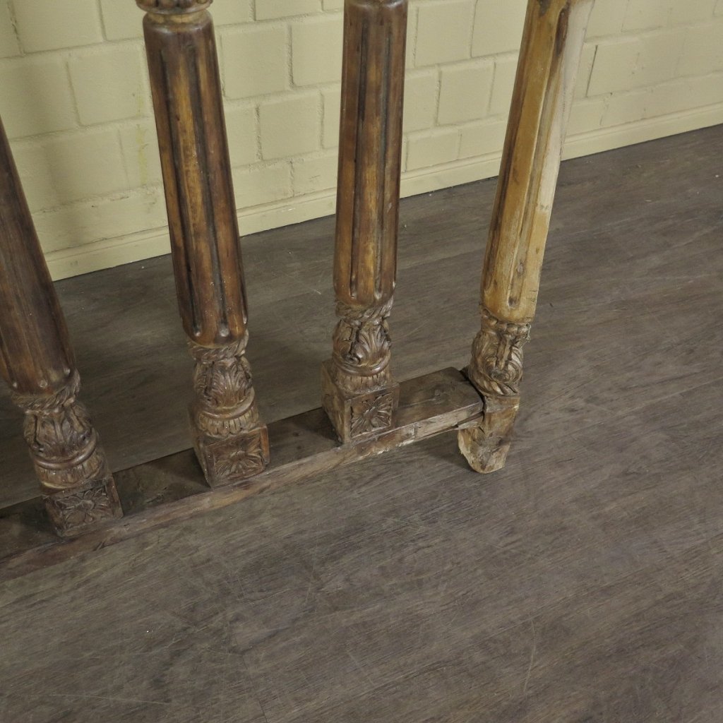 Balustrade 1,72 m Antik 1900 Teakholz