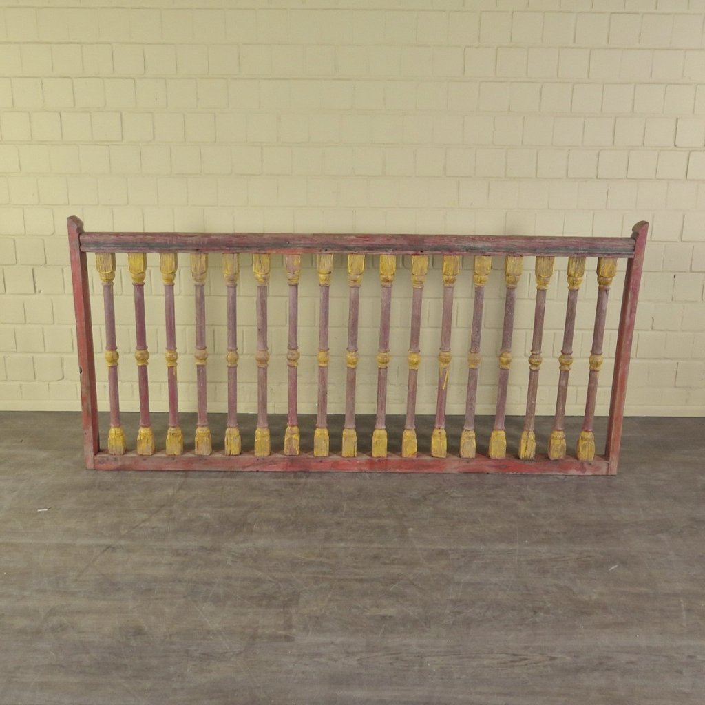 Balustrade 1,99 m Antik 1900 Teakholz