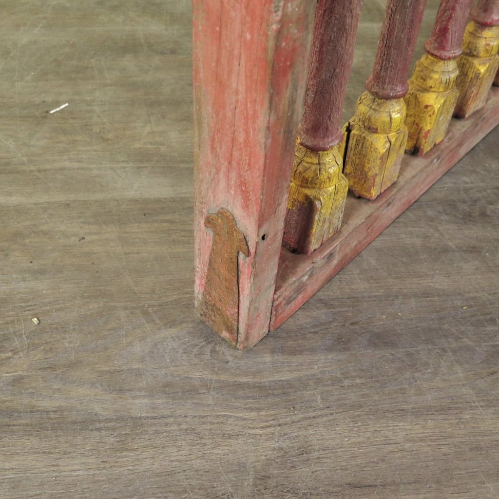 Balustrade 1,99 m Antik 1900 Teakholz