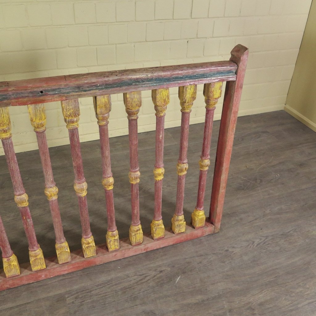 Balustrade 1,99 m Antik 1900 Teakholz