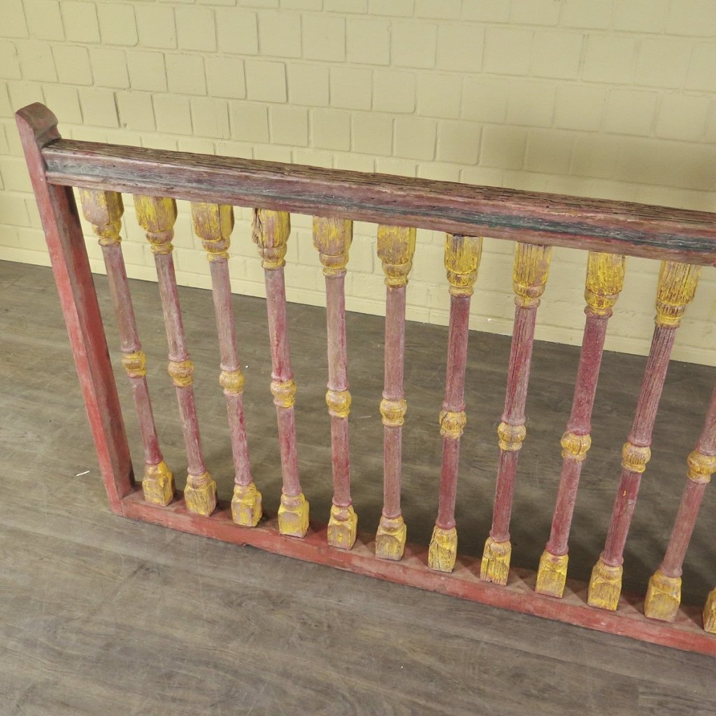 Balustrade 1,99 m Antik 1900 Teakholz