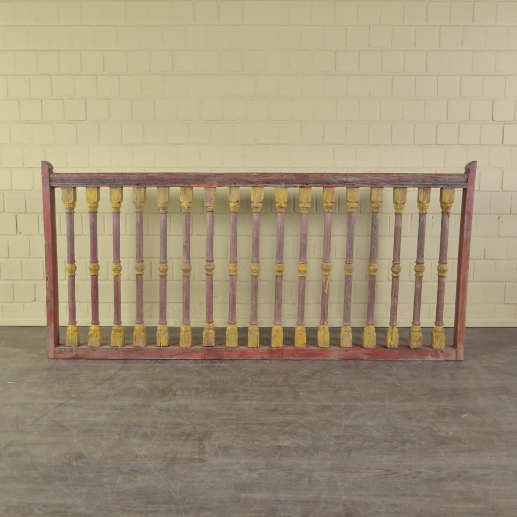Balustrade 1,99 m Antik 1900 Teakholz