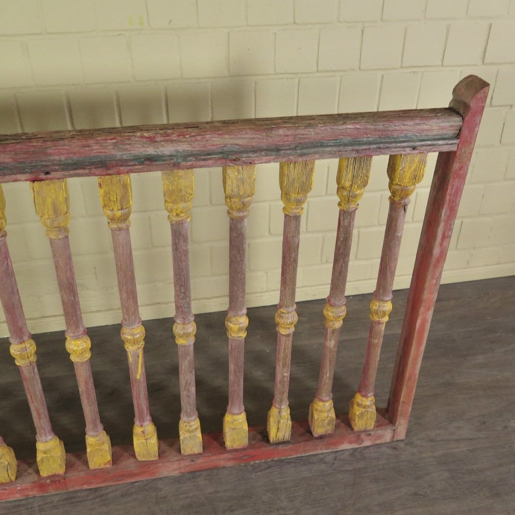 Balustrade 1,99 m Antik 1900 Teakholz