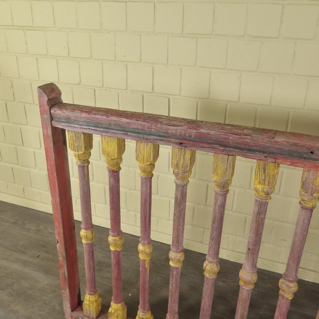 Balustrade 1,99 m Antik 1900 Teakholz