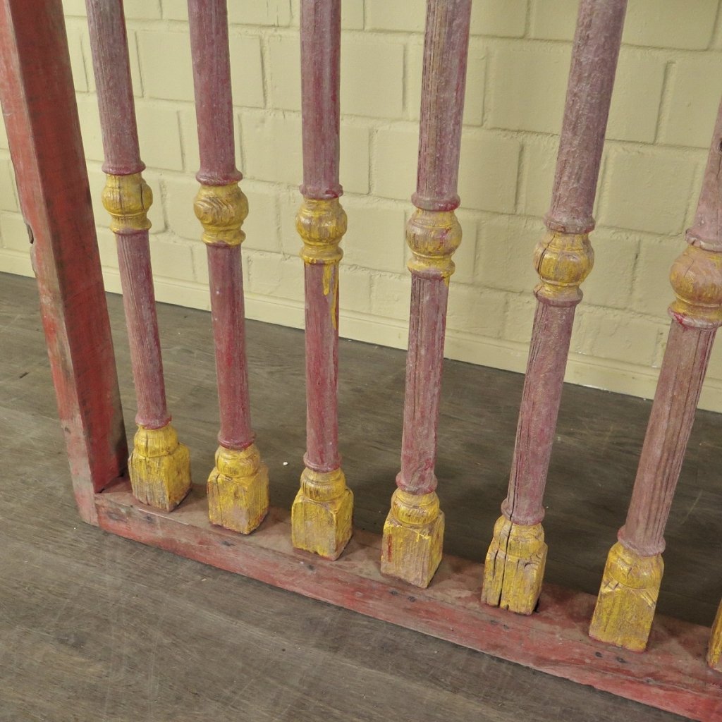 Balustrade 1,99 m Antik 1900 Teakholz