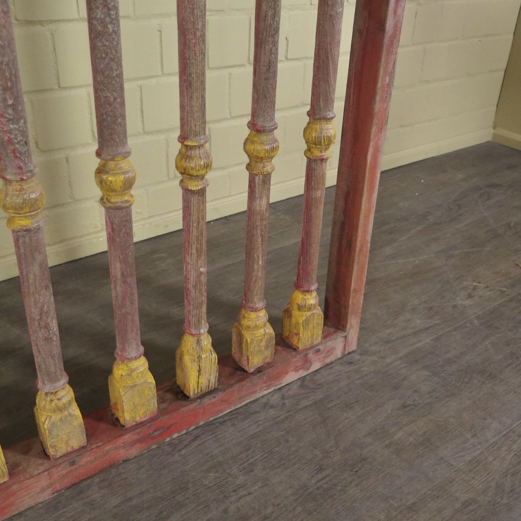 Balustrade 1,99 m Antik 1900 Teakholz