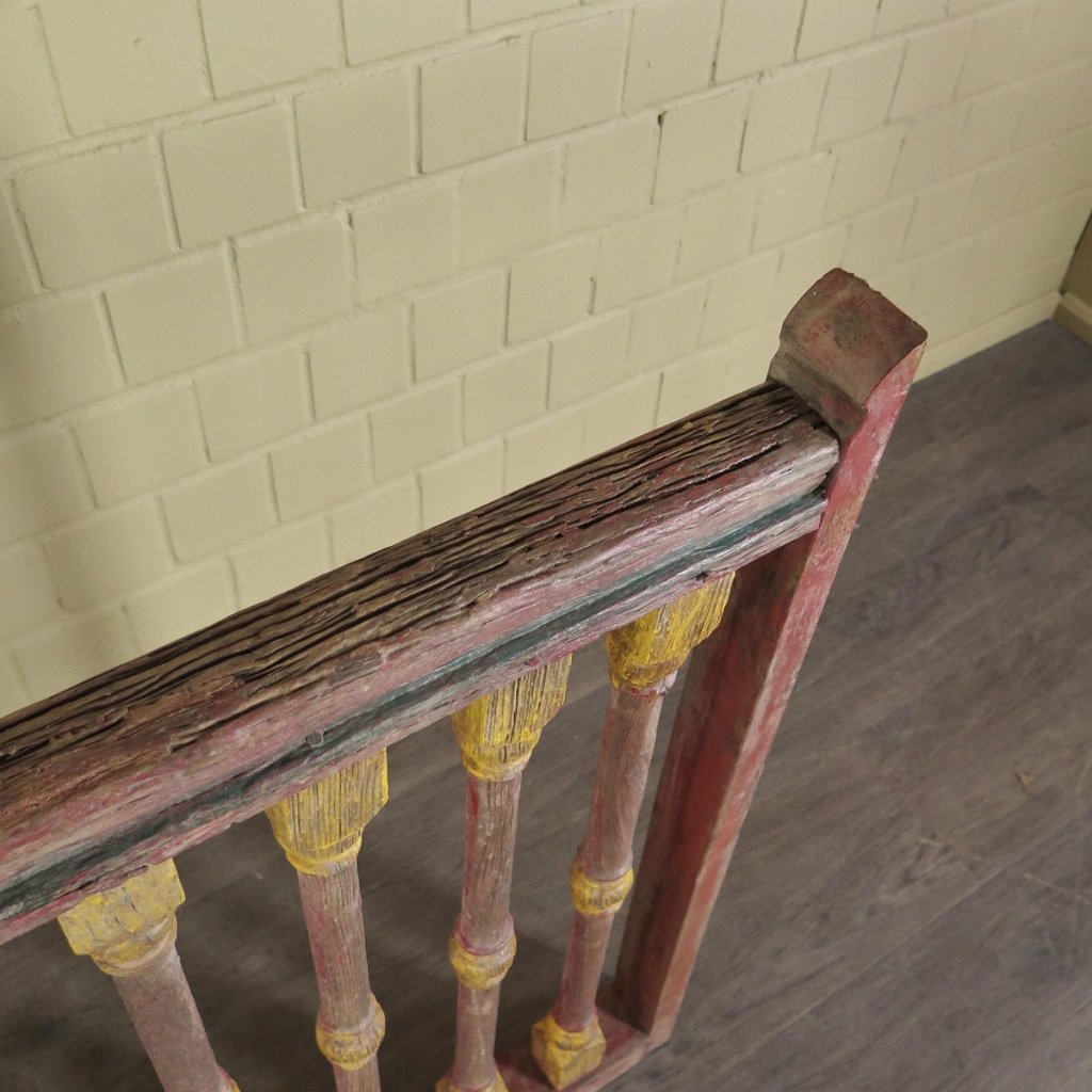 Balustrade 1,99 m Antik 1900 Teakholz