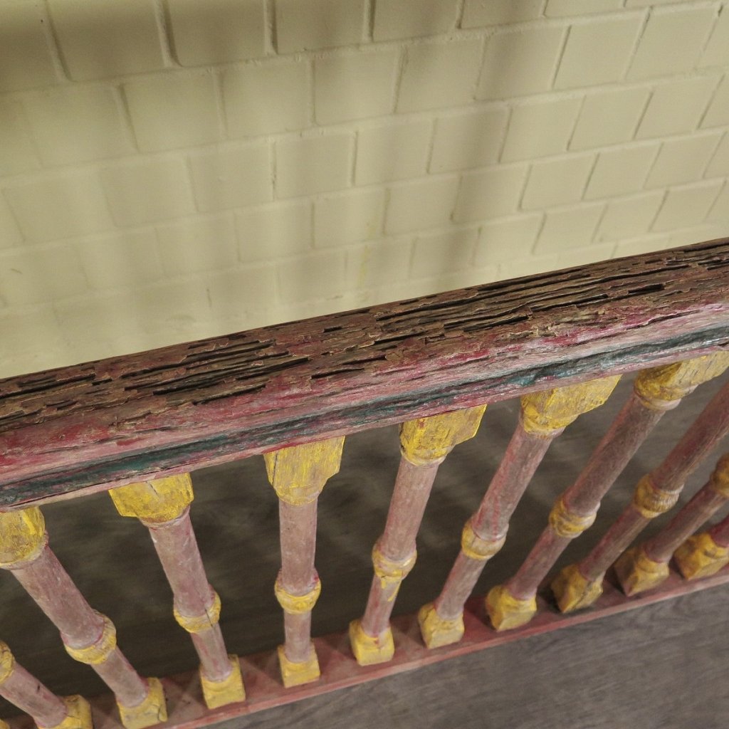 Balustrade 1,99 m Antik 1900 Teakholz