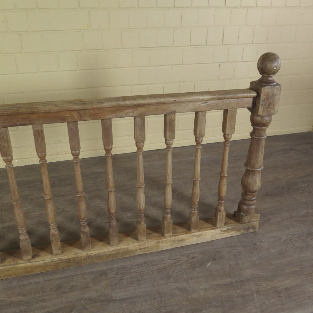 Balustrade 2,23 m Antik 1900 Teakholz
