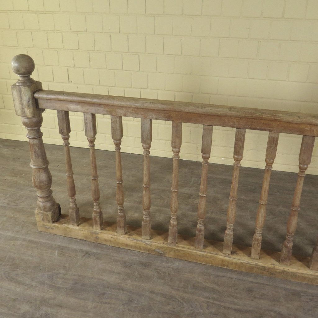 Balustrade 2,23 m Antik 1900 Teakholz